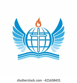 Home church logo bible cross globe 260nw 421658431